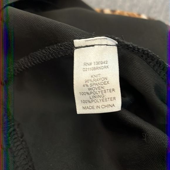 Charming Charlie maxi sleeveless dress black on top and leopard print on bottom. - Picture 5 of 5